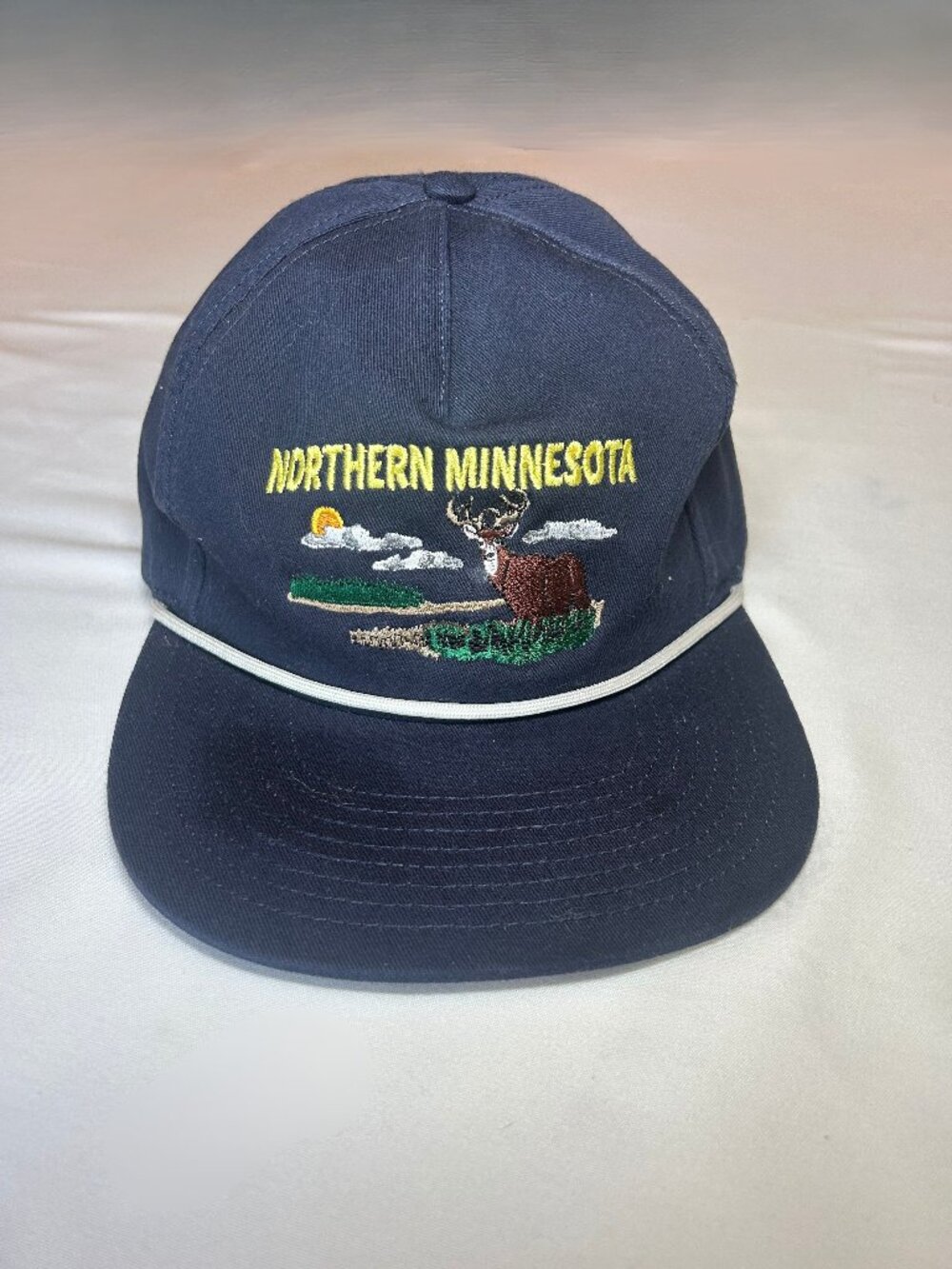 OTTO Northern Minnesota Deer Embroidered Navy Rope Cap Adjustable